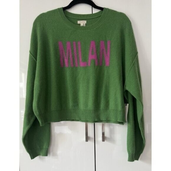 NWT Size XL -  Anthropologie 100% Cashmere Milan Sweater in Green (NWT US$ 180) - Picture 10 of 16